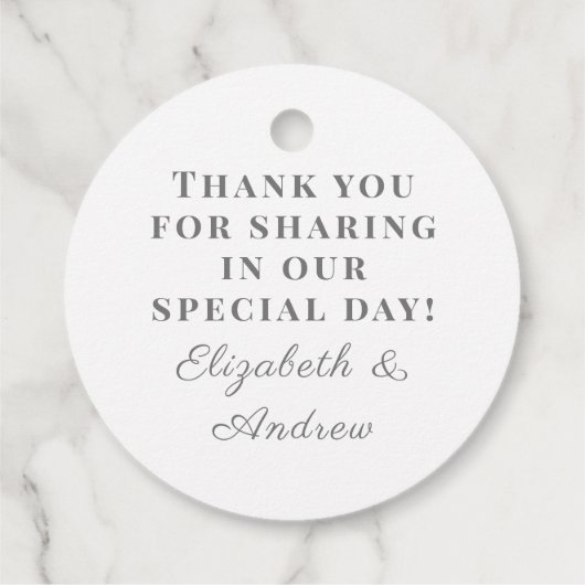 Mit Monogramm katholische Hochzeit Geschenkanhänger (Rückseite)