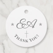 Mit Monogramm katholische Hochzeit Geschenkanhänger (Vorderseite)