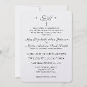 Mit Monogramm-katholische Hochzeitseinladung Einladung (Vorderseite)