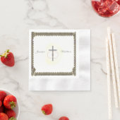 Mit Monogramm-katholische Vintage-Hochzeit Serviette (Beispiel)