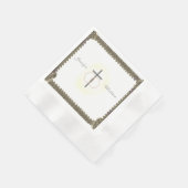 Mit Monogramm-katholische Vintage-Hochzeit Serviette (Ecke)