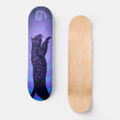 Mit Monogramm Katzen-Skateboard Skateboard (Vorderseite)