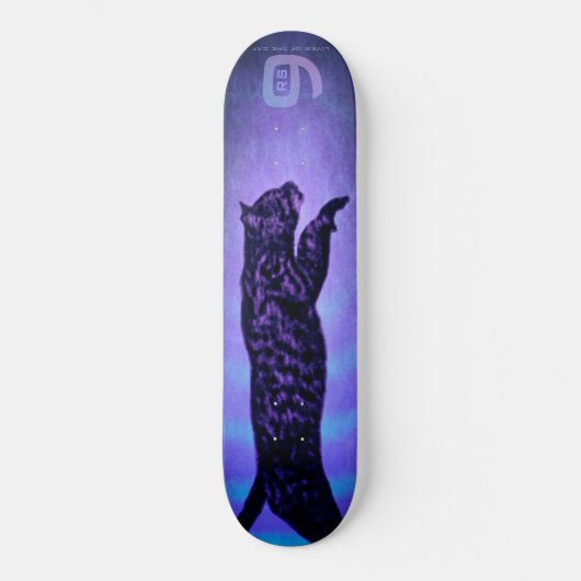Mit Monogramm Katzen-Skateboard Skateboard (Vorderseite)