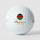Mit Monogramm kenianische Flagge & Kenya Golf Ball (Vorderseite)