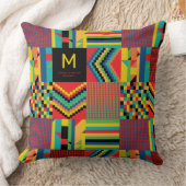 Mit Monogramm Kente Cloth Style Kwanzaa Geschenk Kissen (Decke)