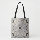 Mit Monogramm Khaki Tan Black Geometric Pattern Tasche (Vorderseite)