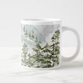 Mit Monogramm Kiefernwald und -gebirge Jumbo-Tasse (Rechts)