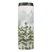 Mit Monogramm Kiefernwald und -gebirge Thermosbecher (Rückseite)
