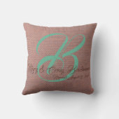 Mit Monogramm Kissen für das Ehepaar (Rückseite)