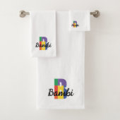 Mit Monogramm klassischer Buchstabe B Badhandtuch Set (Insitu)