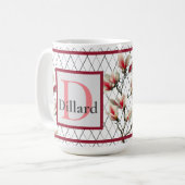 Mit Monogramm klassischer Kaffee-Cup Kaffeetasse (Vorderseite Links)