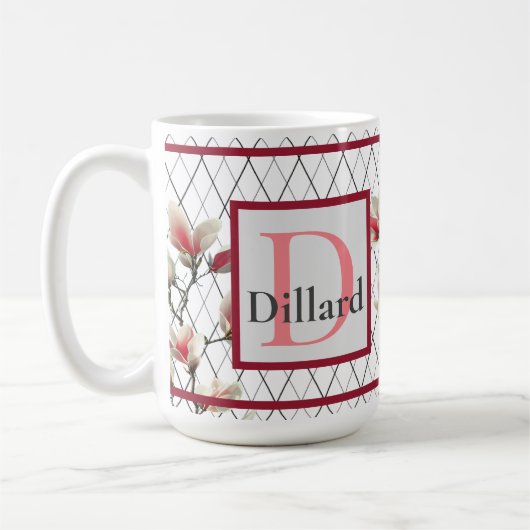 Mit Monogramm klassischer Kaffee-Cup Kaffeetasse (Links)
