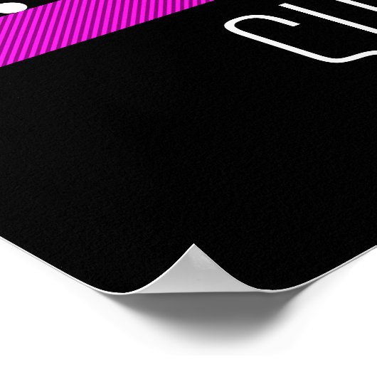 Mit Monogramm klassischer Pink Cheer Polka-Dot mit Poster (Ecke)