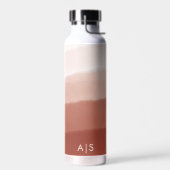 Mit Monogramm, klassisches Kupfer-Rust Ombre Trinkflasche (Links)