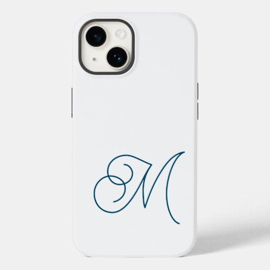 Mit Monogramm klassisches Skript Schlicht Case-Mate iPhone Hülle (Rückseite)