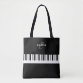 Mit Monogramm Klaviertasten für Musikinstrumente Tasche (Vorderseite)