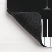 mit Monogramm Klaviertasten Mausknöpfe für Pianist Mousepad (Ecke)
