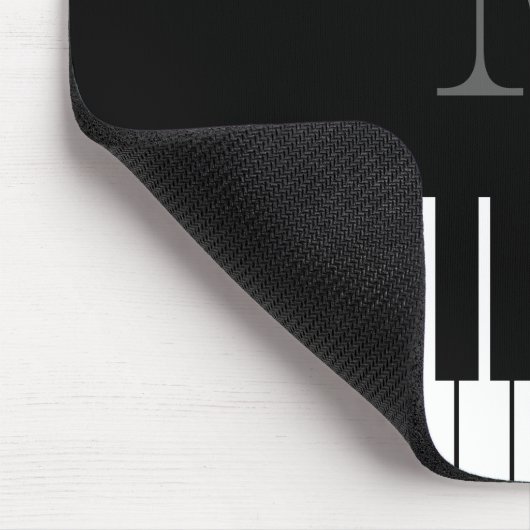 mit Monogramm Klaviertasten Mausknöpfe für Pianist Mousepad (Ecke)