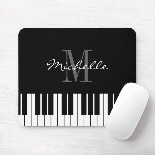 mit Monogramm Klaviertasten Mausknöpfe für Pianist Mousepad (Mit Mouse)