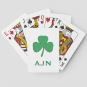 Mit Monogramm Kleeblatt Irish Playing Cards Gesche Spielkarten (Rückseite)