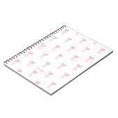 Mit Monogramm kleiner Bow Pink Notizblock (Linke Seite)