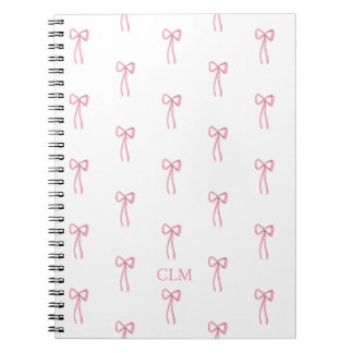 Mit Monogramm kleiner Bow Pink Notizblock