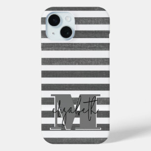 Mit Monogramm Kohlestreifen Case-Mate iPhone Hülle