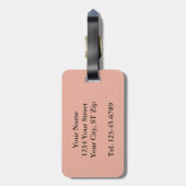 Mit Monogramm Korallenmuster Gepäckanhänger (Rückseite vertikal)