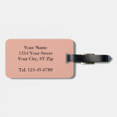 Mit Monogramm Korallenmuster Gepäckanhänger (Rückseite horizontal)