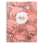 Mit Monogramm Korallenmuster Notizblock (Vorderseite)