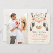 MIT MONOGRAMM KORALLMINDREAMCATCHER SAVE THE DATE (Vorderseite)