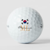 Mit Monogramm koreanische Flagge und Südkorea Golf Golfball (Vorderseite)