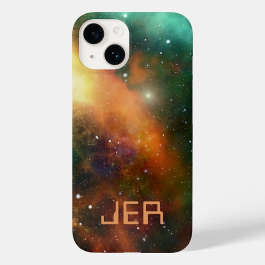 Mit Monogramm Kosmos für kosmische Galaxie Case-Mate iPhone Hülle (Rückseite)