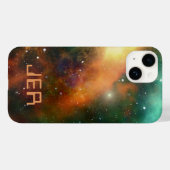 Mit Monogramm Kosmos für kosmische Galaxie Case-Mate iPhone Hülle (Rückseite (Horizontal))