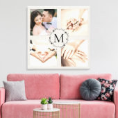Mit Monogramm Krankollektion mit 4 Fotos Leinwanddruck (Insitu (Wohnzimmer))