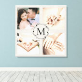Mit Monogramm Krankollektion mit 4 Fotos Leinwanddruck (Insitu (Holzboden))