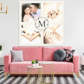 Mit Monogramm Krankollektion mit 4 Fotos Leinwanddruck (Insitu (Wohnzimmer))