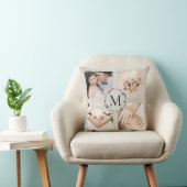 Mit Monogramm Kranz mit Namen und Est-Datum Kissen (Stuhl )