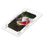 Mit Monogramm Kreuz und Ringe Hochzeit speichern d Magnet (Linke Seite)