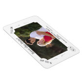 Mit Monogramm Kreuz und Ringe Hochzeit speichern d Magnet (Rechte Seite)