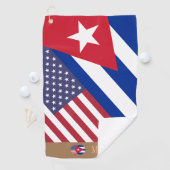 Mit Monogramm kubanisch/amerikanisch Golfhandtuch (Insitu)