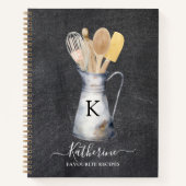 Mit Monogramm Küche Utensils Jug Rezept Buch (Vorderseite)