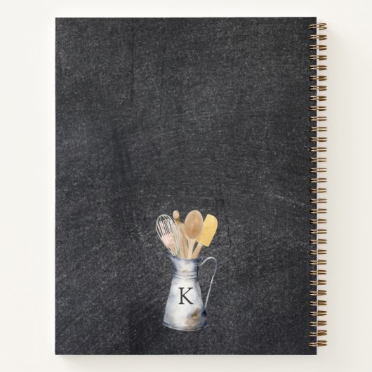 Mit Monogramm Küche Utensils Jug Rezept Buch (Rückseite)