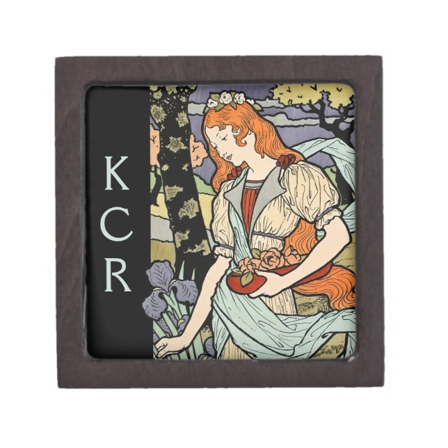 Mit Monogramm künstlerischer Kiste (Vorderseite)