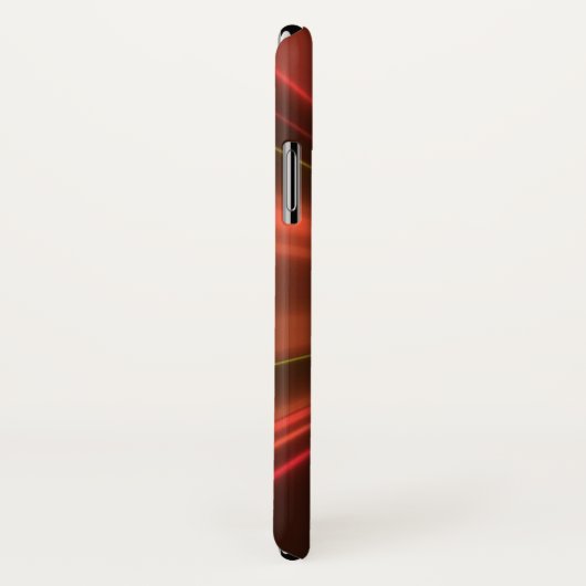 Mit Monogramm Kupfer Rotes Abstraktes Fraktal Case-Mate iPhone Hülle (Hinten/Rechts)