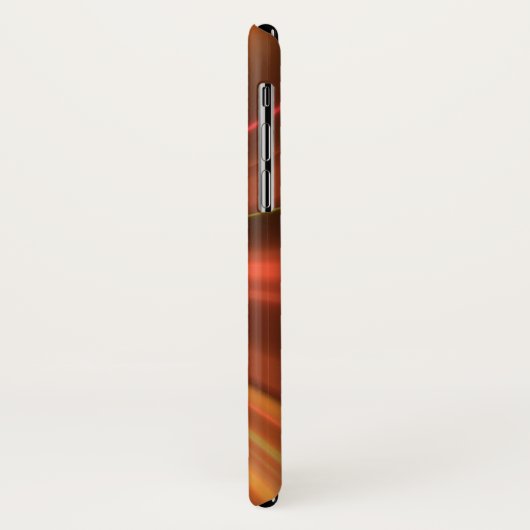 Mit Monogramm Kupfer Rotes Abstraktes Fraktal Case-Mate iPhone Hülle (Hinten/Links)