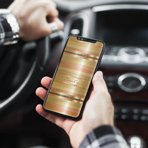 Mit Monogramm Kupfer- und Goldstreifen Case-Mate iPhone Hülle