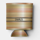 Mit Monogramm Kupfer- und Goldstreifen Dosenkühler (Vorderseite)