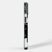 Mit Monogramm Kurven-Klaviertasten und Musiknoten Case-Mate iPhone Hülle (Rückseite / Rechts)