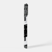 Mit Monogramm Kurven-Klaviertasten und Musiknoten iPhone 15 Hülle (Rechte Seite)